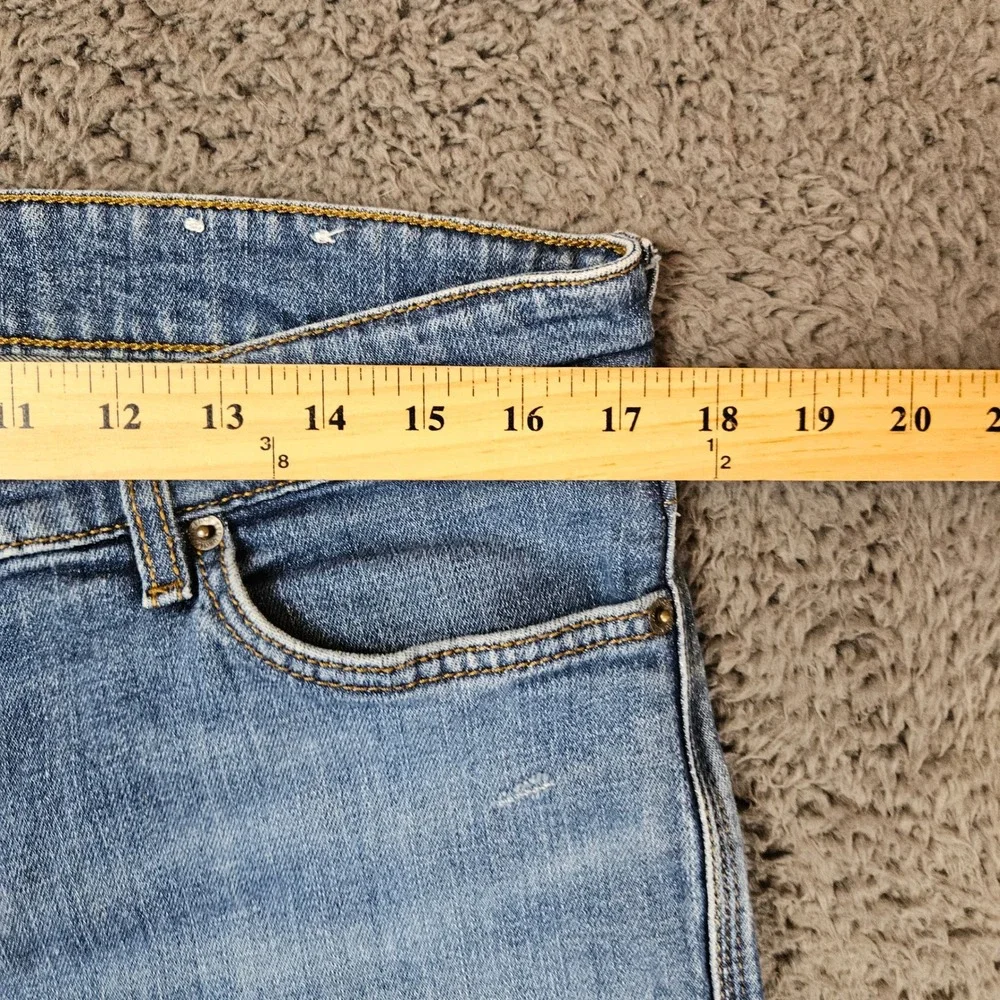 Fat Face UK Mens Slim Eco Denim Jeans Light Wash Blue Size 34L 34x32